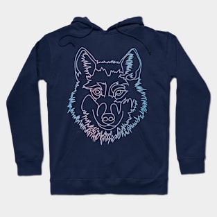 Vector wolf in one line Vector wolf in one line Hoodie